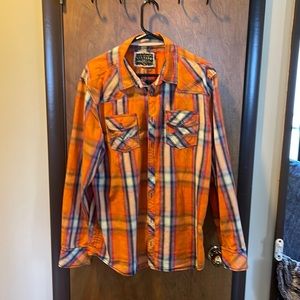 Mens XL BKE long sleeve button up cotton shirt